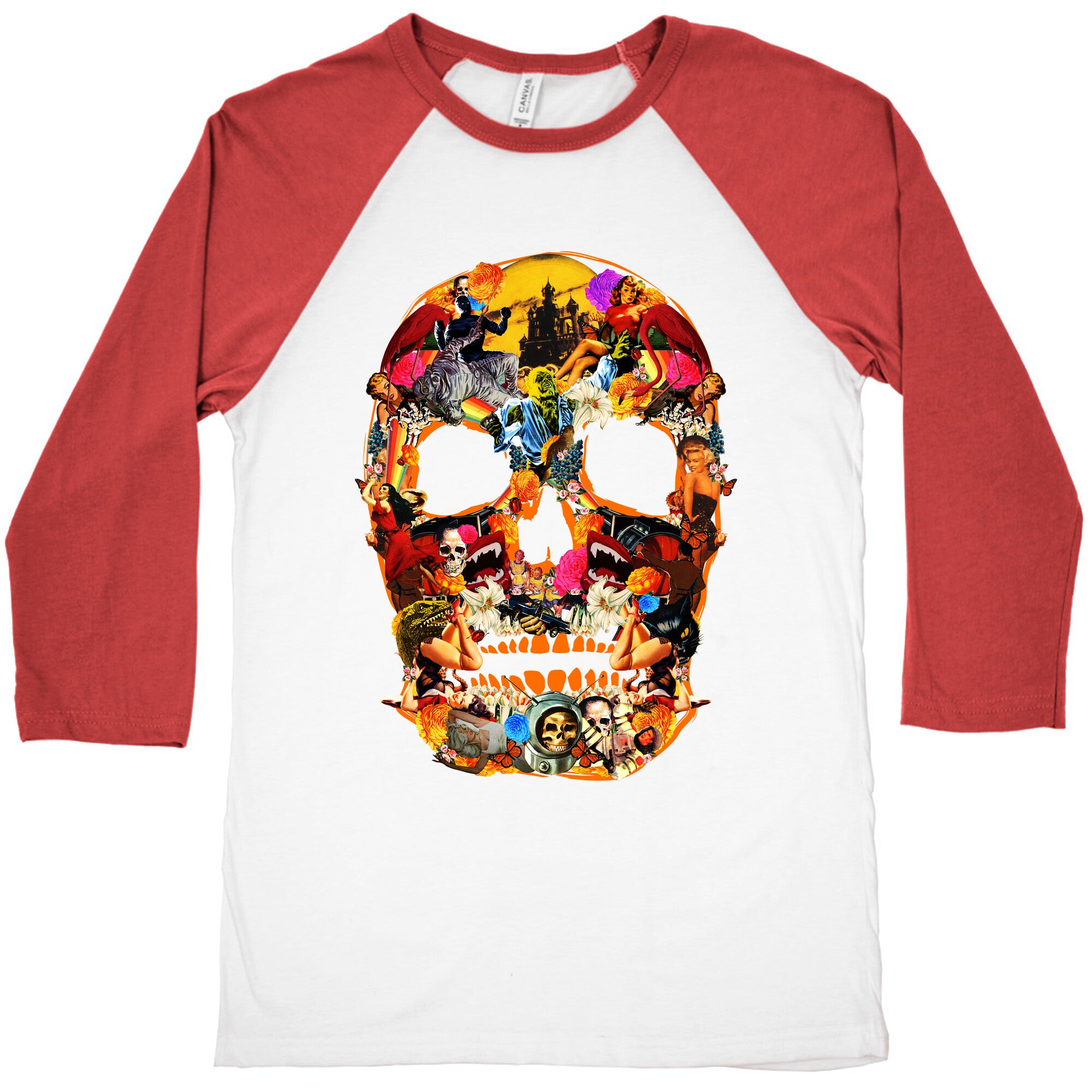 Vintage Skull Baseball Tee